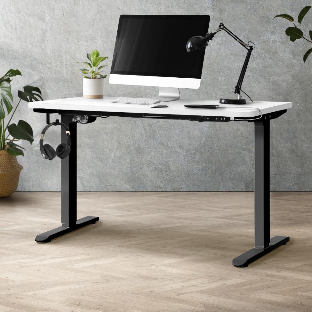Leno Premium 71-116cm Electric Adjustable Standing Desk | Motorised Office Desk with USB & Type C Ports