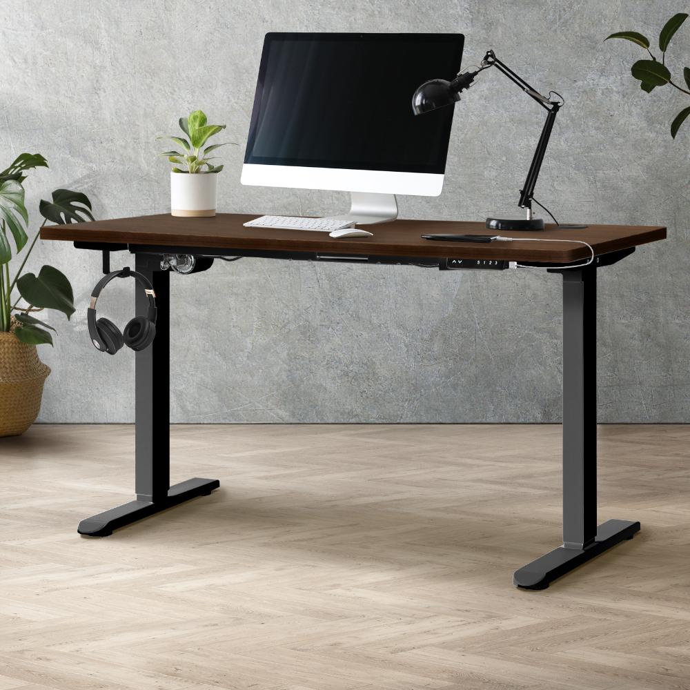 Leno Premium 71-116cm Electric Adjustable Standing Desk | Motorised Office Desk with USB & Type C Ports