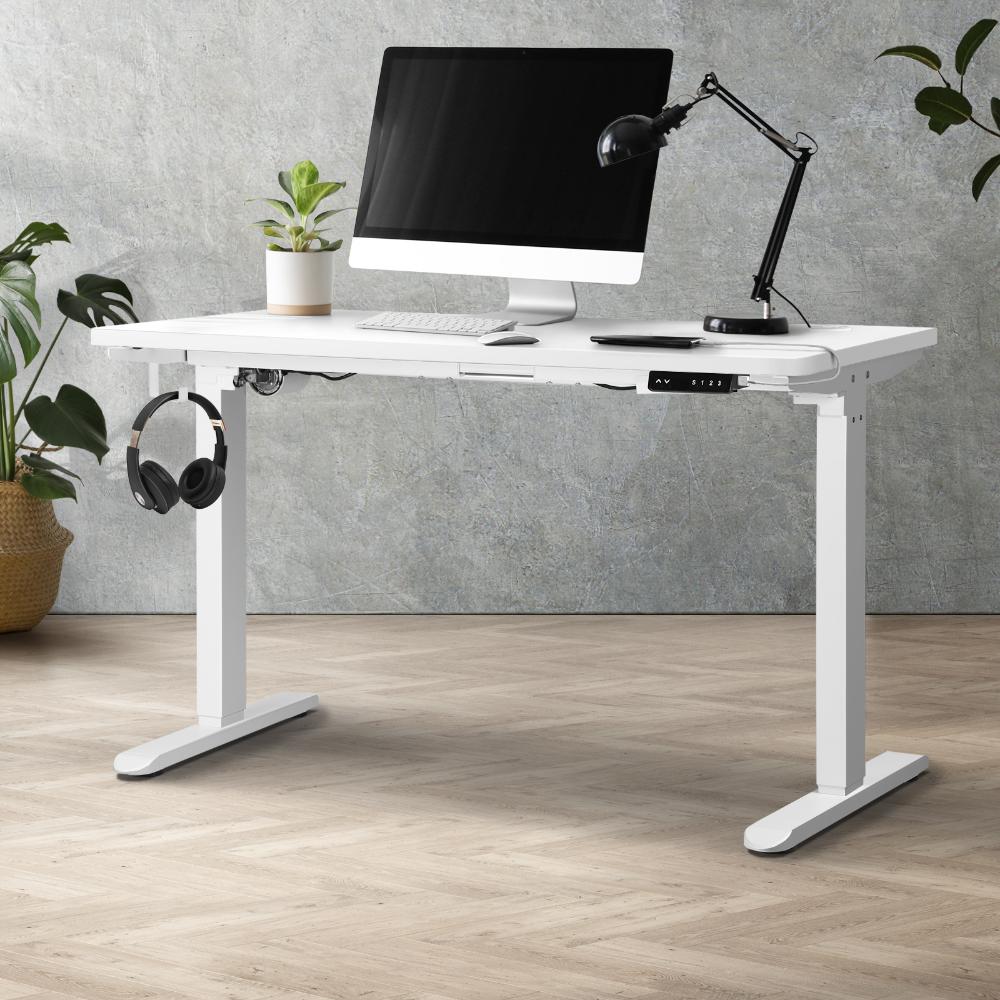 Leno Premium 71-116cm Electric Adjustable Standing Desk | Motorised Office Desk with USB & Type C Ports