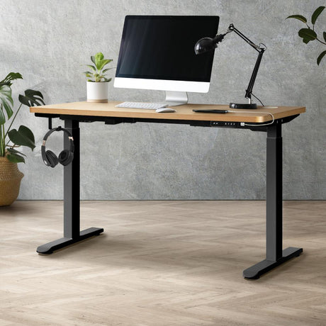 Milos Ultra Premium 71-116cm Electric Dual Motor Standing Desk | Motorised Office Desk with USB & Type C Ports