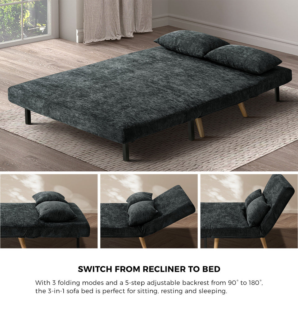 Amalfi Two In One Couch and Fold Out Sofa Bed | Versatile Adjustable Modern Sofa Chair