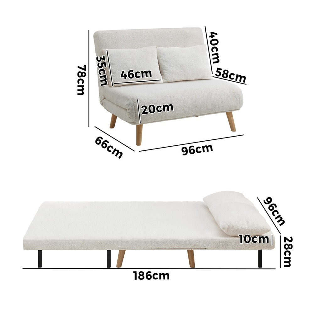 Amalfi Two In One Couch and Fold Out Sofa Bed | Versatile Adjustable Modern Sofa Chair