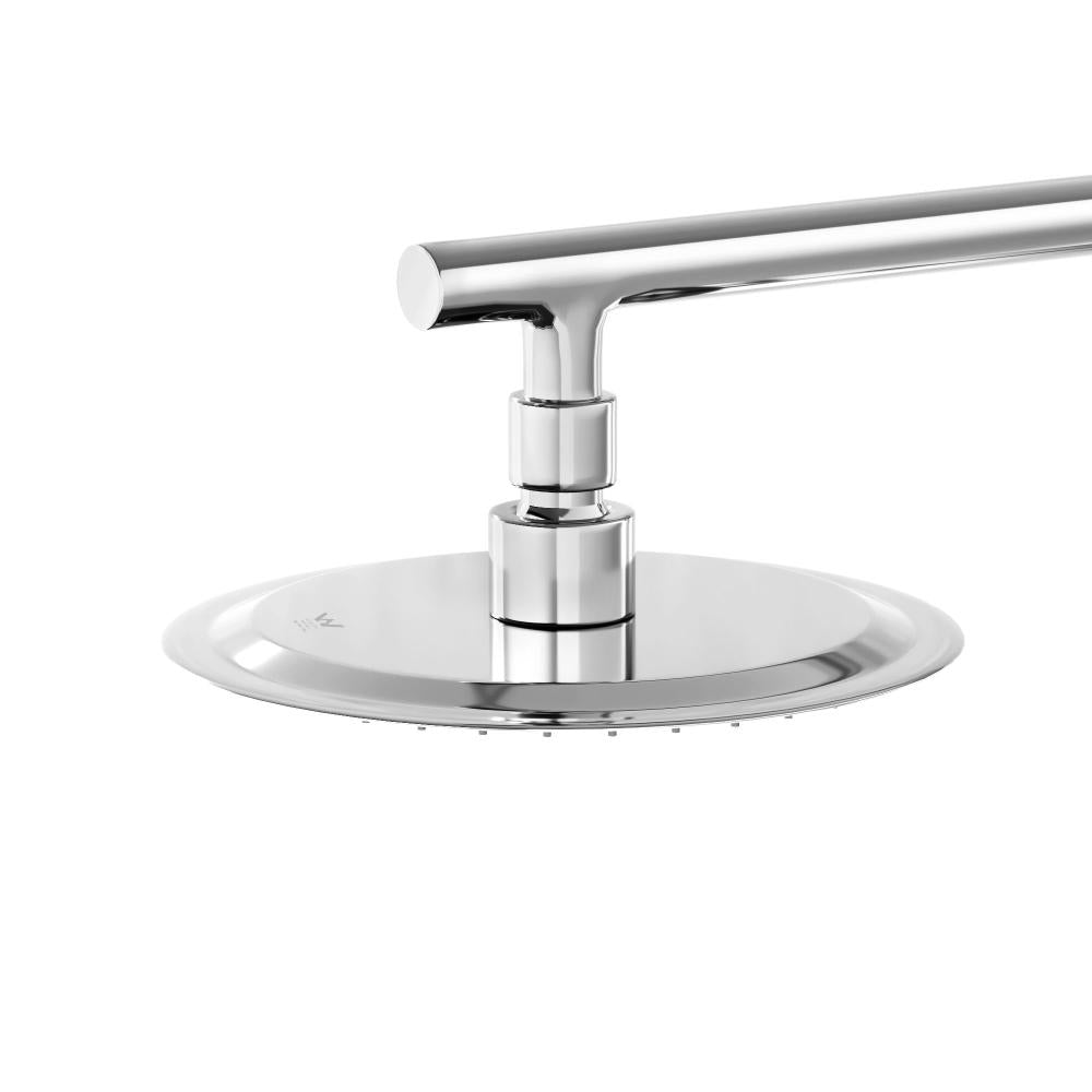 Super High Quality Shower Rail Mixer System In Black or Chrome | Round 3 Mode 10" Rain Shower Head & Handheld Shower Rail