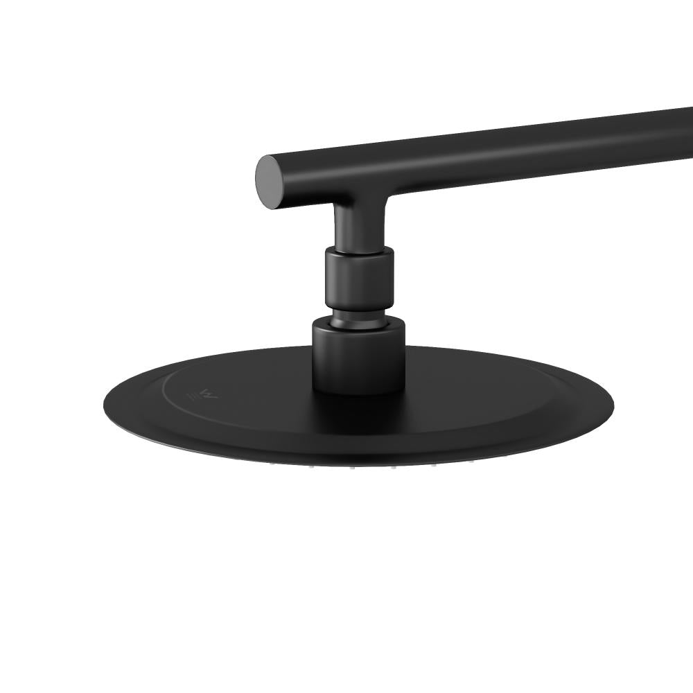 Super High Quality Shower Rail Mixer System In Black or Chrome | Round 3 Mode 10" Rain Shower Head & Handheld Shower Rail