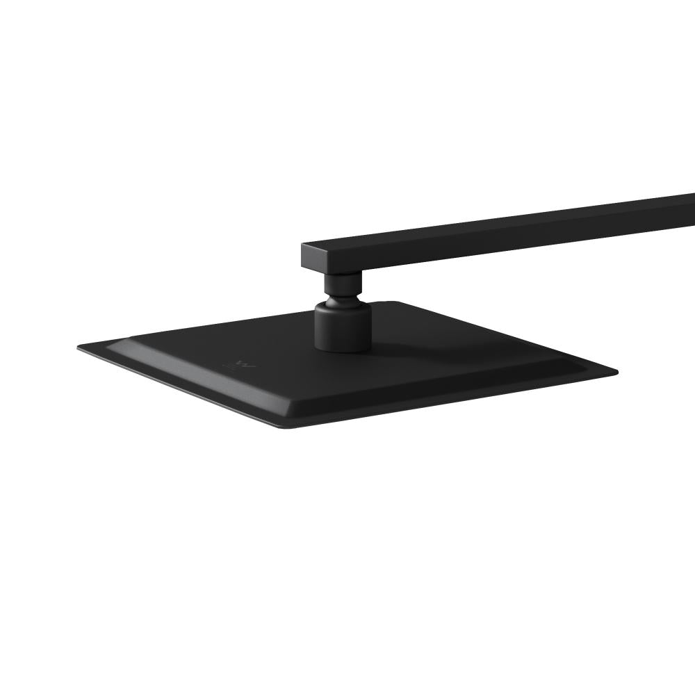 Super High Quality Shower Rail Mixer System In Black or Chrome | Square 3 Mode 10" Rain Shower Head & Handheld Shower Rail