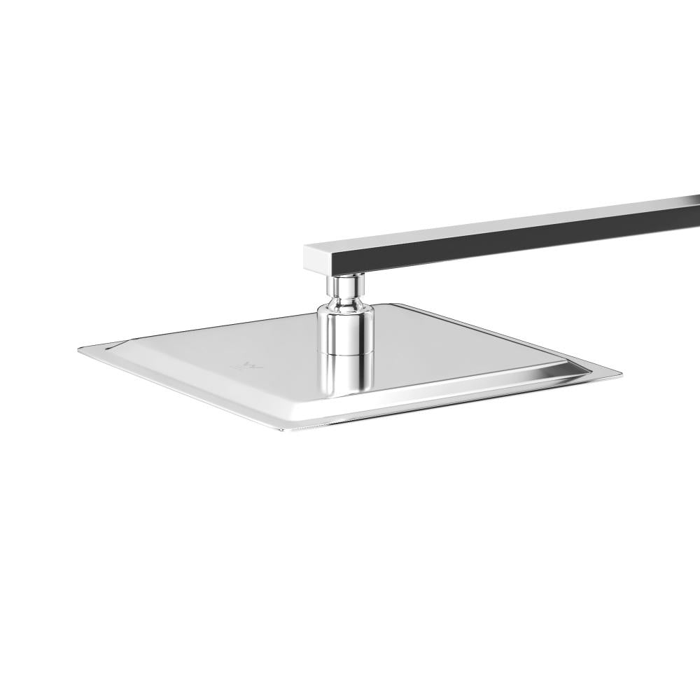 Super High Quality Shower Rail Mixer System In Black or Chrome | Square 3 Mode 10" Rain Shower Head & Handheld Shower Rail