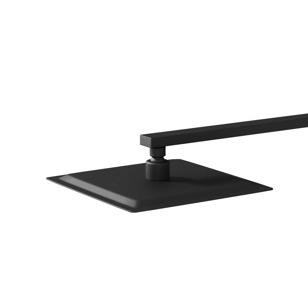 Super High Quality Shower Rail Mixer System In Black or Chrome | Square 3 Mode 10" Rain Shower Head & Handheld Shower Rail