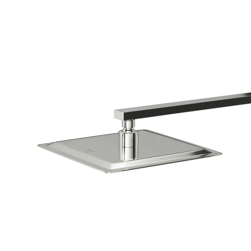 Super High Quality Shower Rail Mixer System In Black or Chrome | Square 3 Mode 10" Rain Shower Head & Handheld Shower Rail