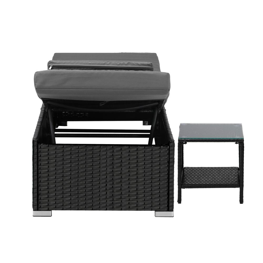 Milan High Quality Rattan Sun Lounger Day Bed | Adjustable Wicker Patio Pool Lounger