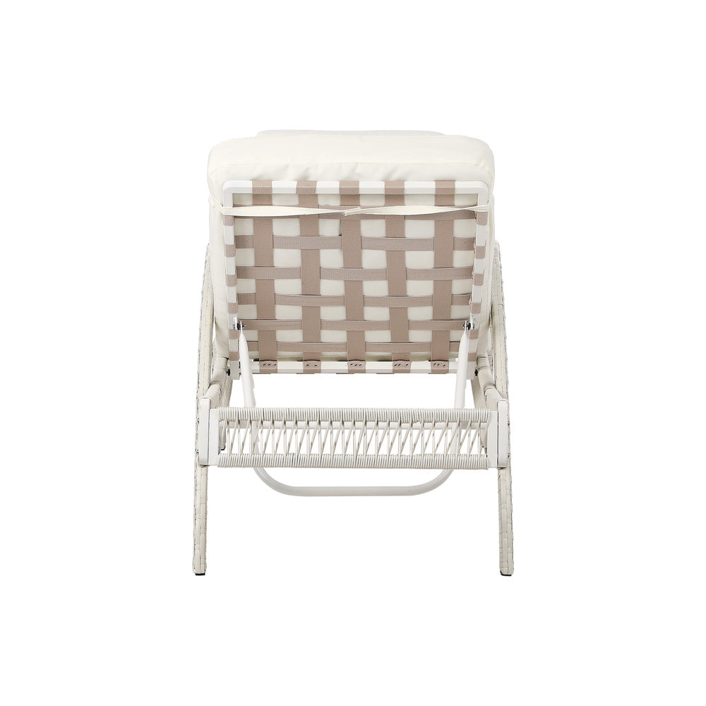 Botega Outdoor Cushioned Rattan Pool Loungers | Modern Adjustable 5 Height Day Bed Sun Lounger