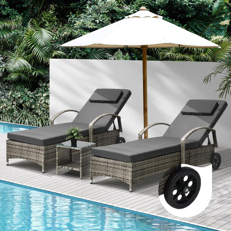 Milan High Quality Rattan Sun Lounger Day Bed | Adjustable Wicker Patio Pool Lounger