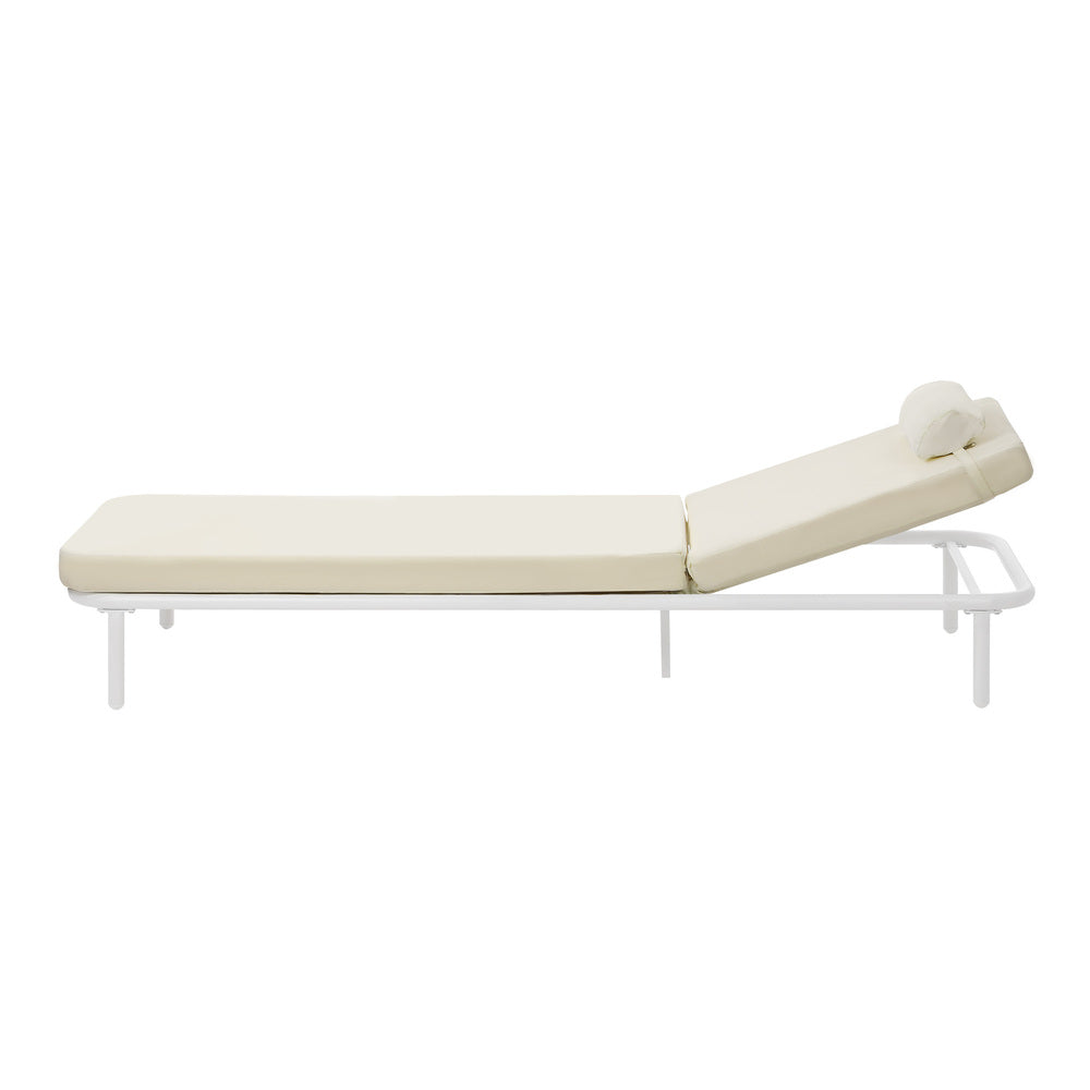 Azzero Outdoor Cushioned Aluminium Pool Loungers | Modern Adjustable 4 Height Day Bed Sun Lounger