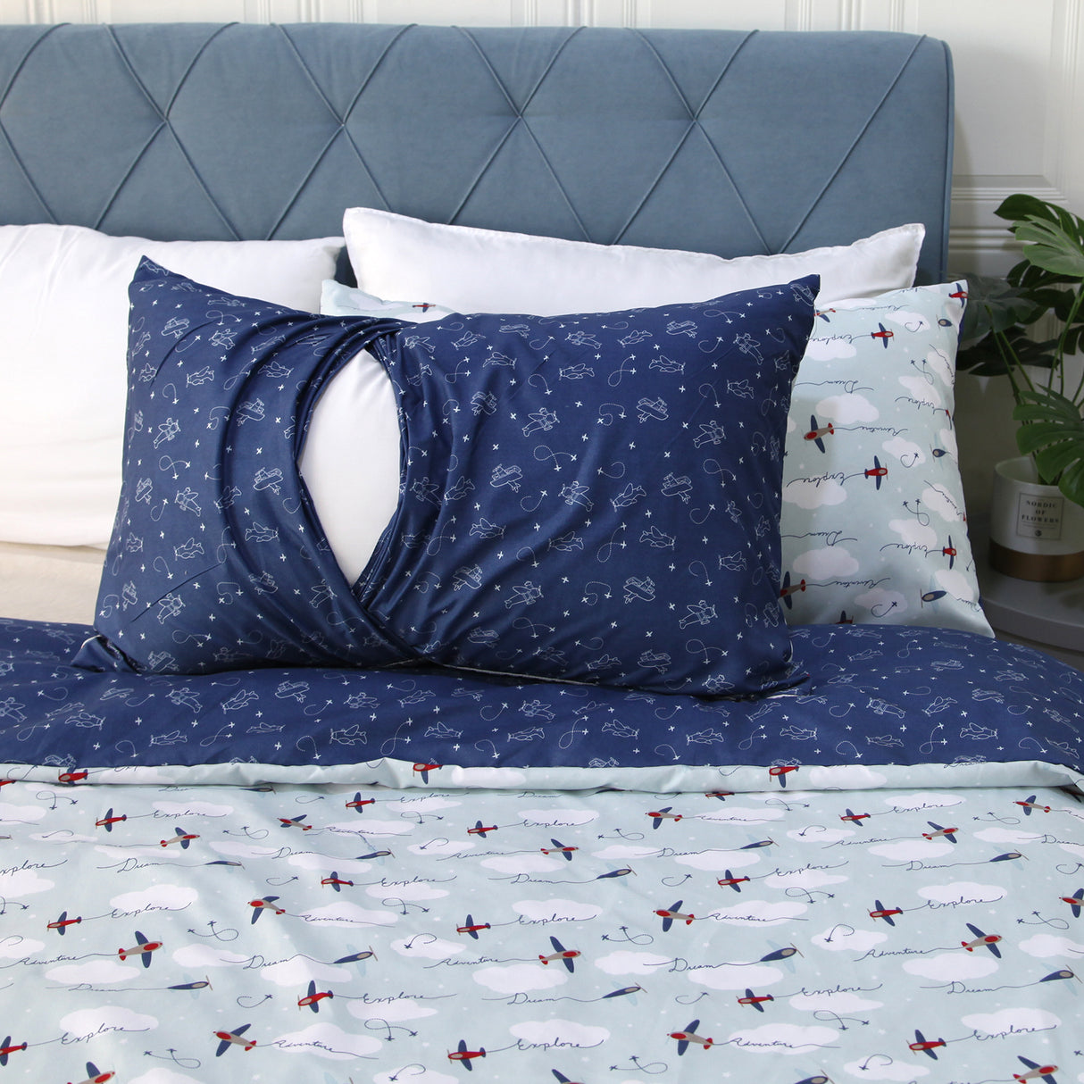 Shangri-La Kids Dreams Reversible Quilt Cover Set | 2 Sided Soft Wrinkle Free Children's Duvet Cover