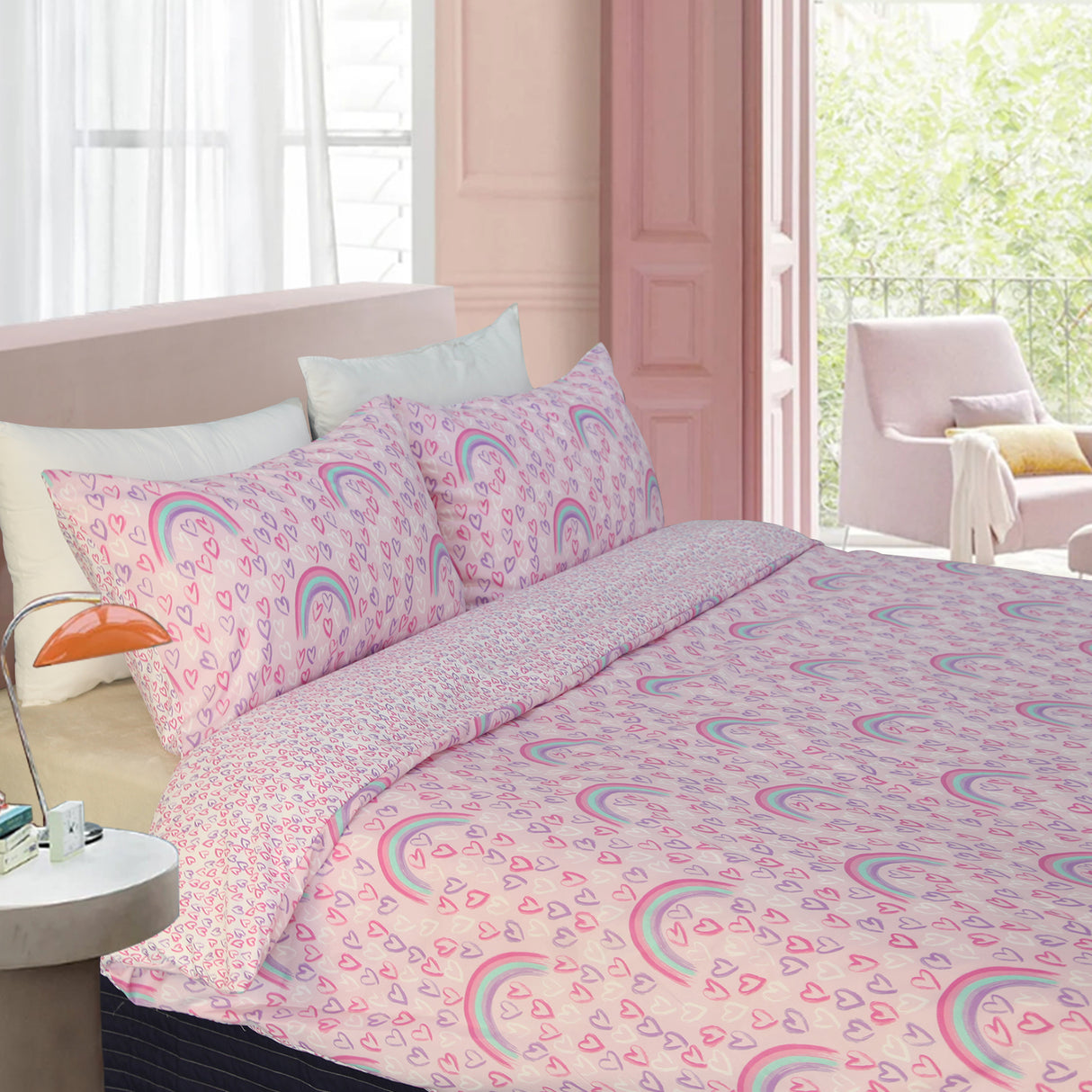 Shangri-La Kids Dreams Reversible Quilt Cover Set | 2 Sided Soft Wrinkle Free Children's Duvet Cover