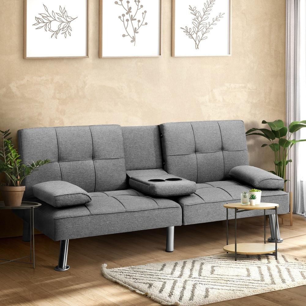 Marlo 3 Seater Sofa Couch and Fold Out Futon Bed | Adjustable Luxury Futon Sofa Couch