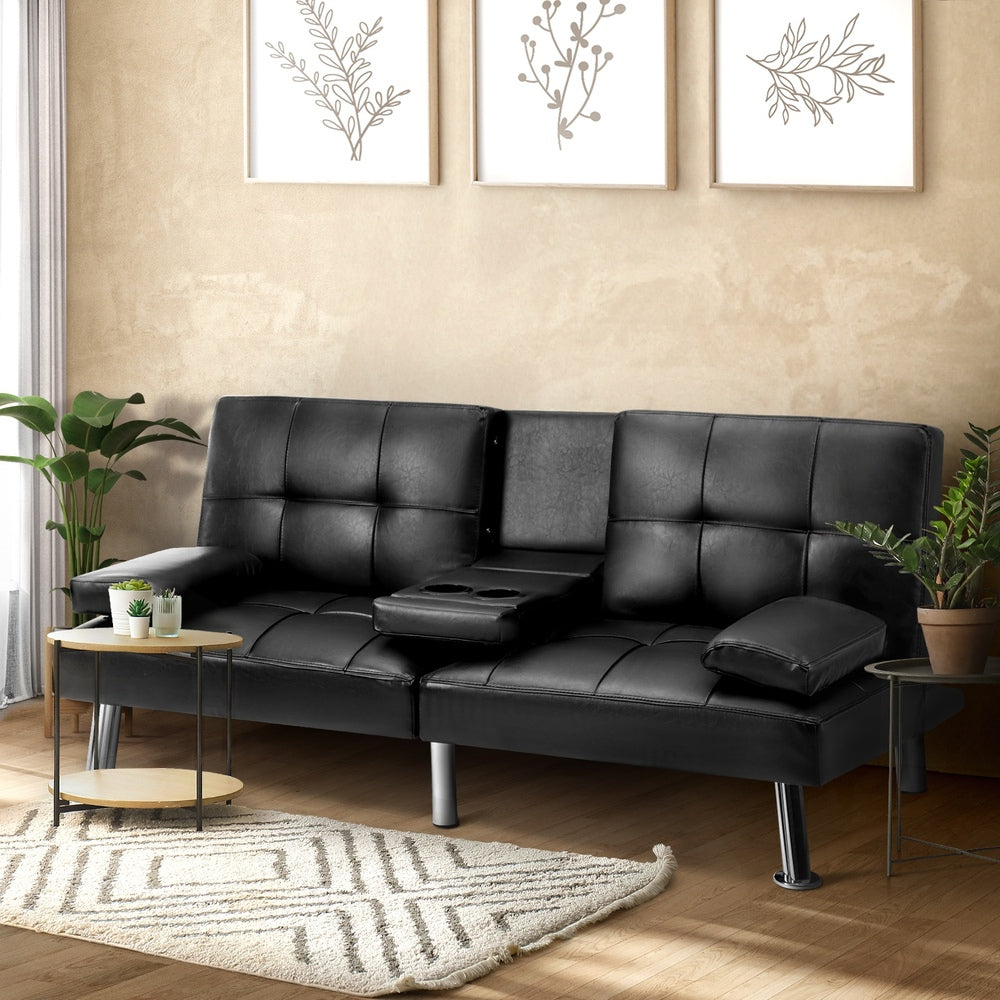 Marlo 3 Seater Sofa Couch and Fold Out Futon Bed | Adjustable Luxury Futon Sofa Couch