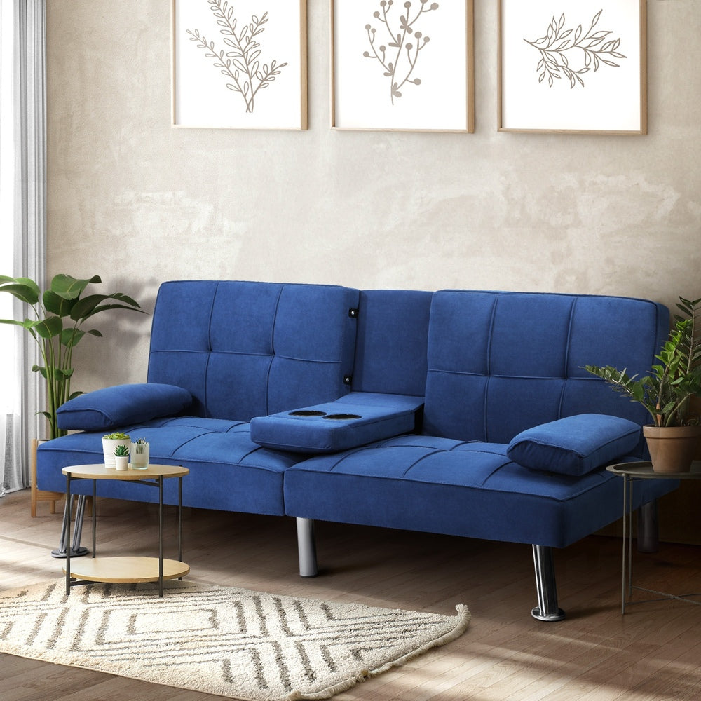 Marlo 3 Seater Sofa Couch and Fold Out Futon Bed | Adjustable Luxury Futon Sofa Couch