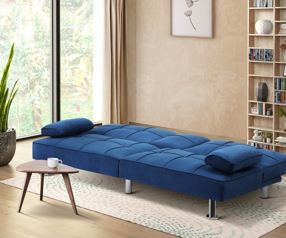 Marlo 3 Seater Sofa Couch and Fold Out Futon Bed | Adjustable Luxury Futon Sofa Couch