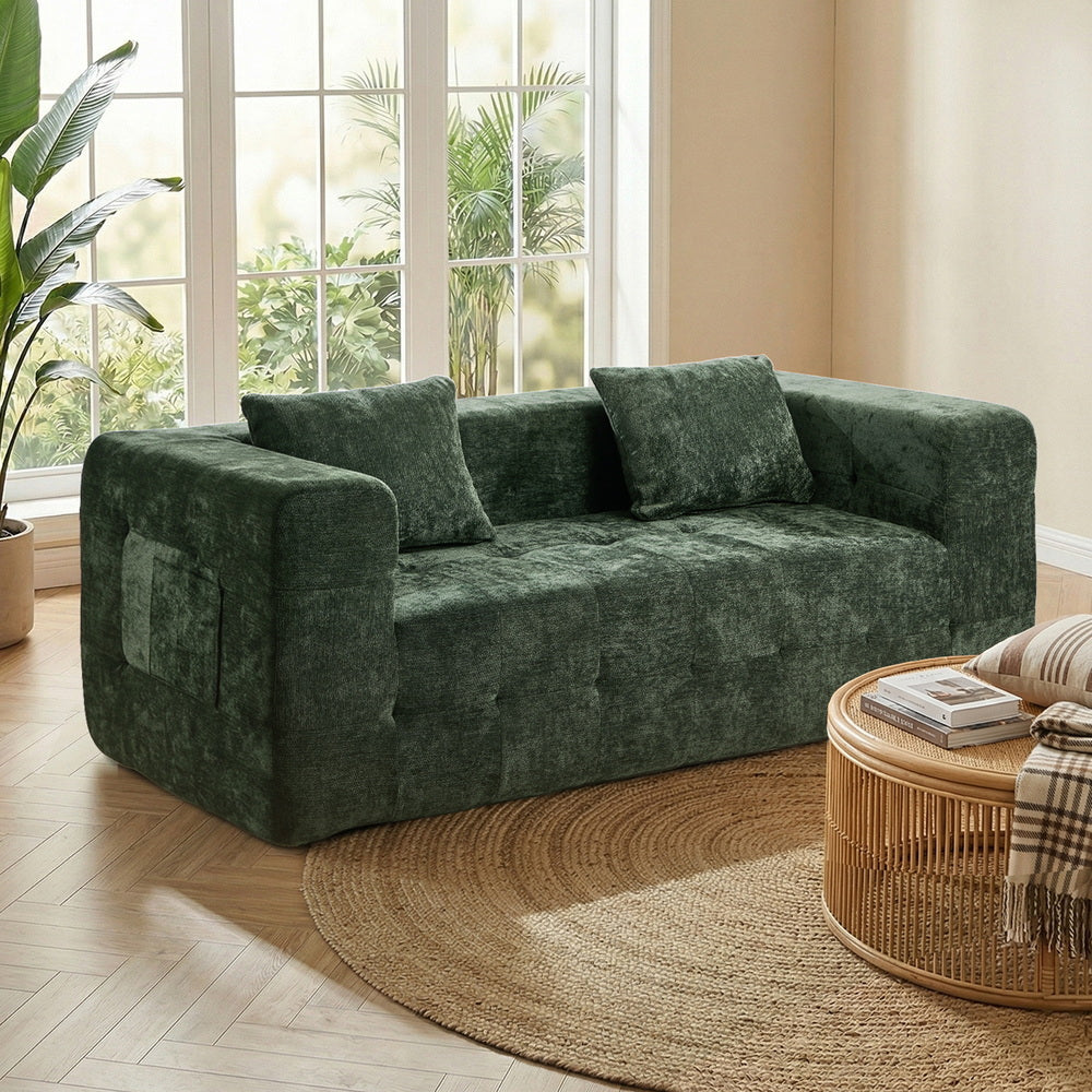 Bella Soft Chenille Two Seater Comfy Sofa Lounge | Compressed Sofa Box Lounge Unit
