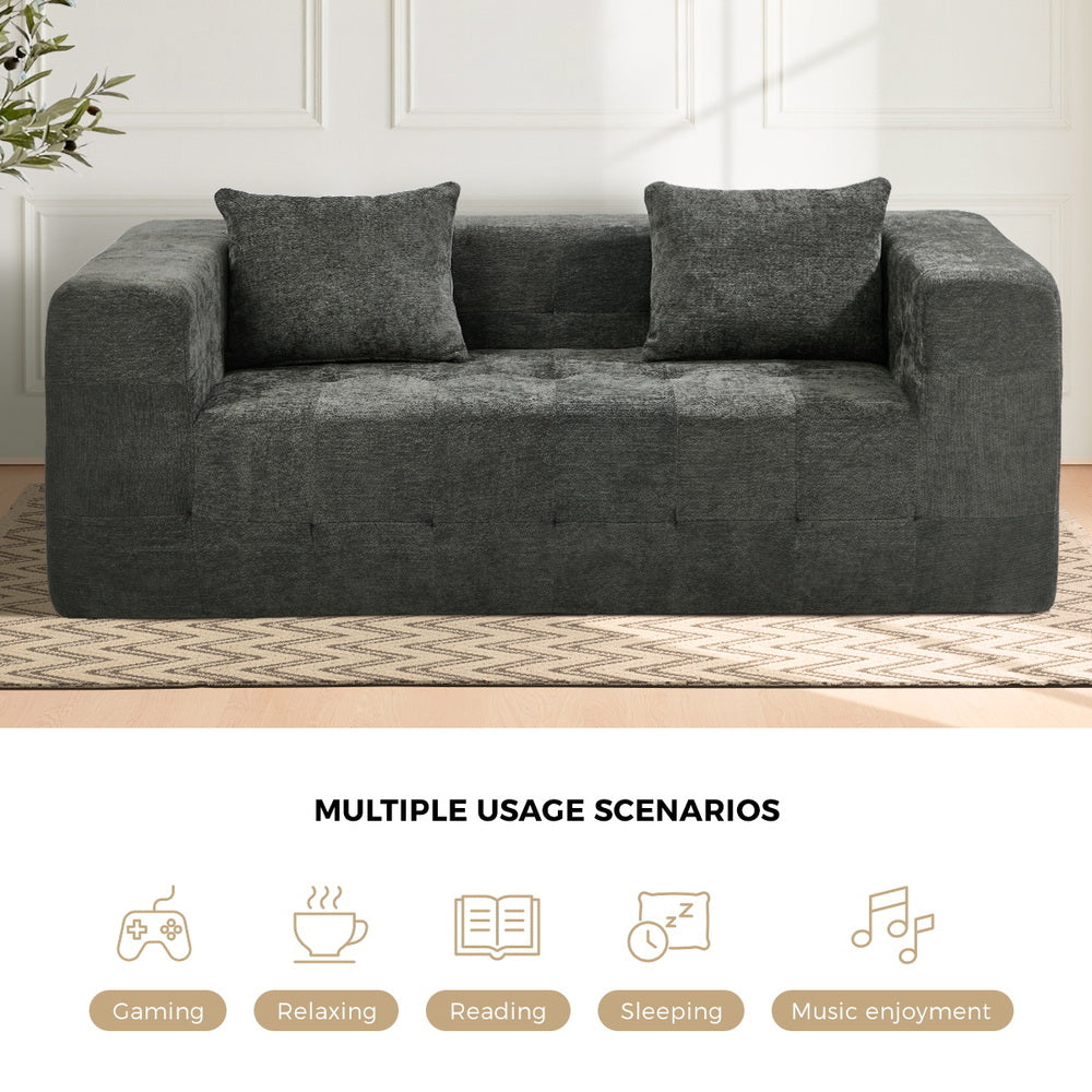 Bella Soft Chenille Two Seater Comfy Sofa Lounge | Compressed Sofa Box Lounge Unit