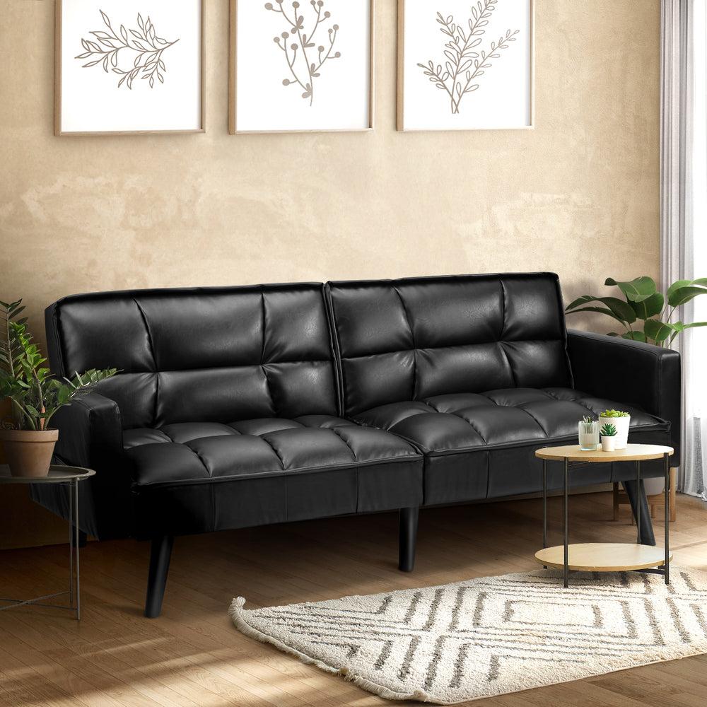 Sierra 3 Seater Sofa Couch and Fold Out Futon Bed | Super Luxury Converible Futon Sofa Couch