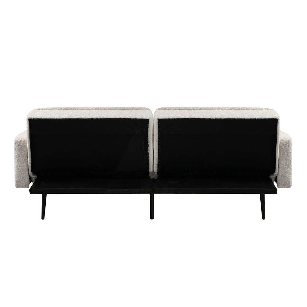 Amore Boucle Two in One 3 Seater Sofa Couch and Fold Out Futon Bed | Adjustable Luxury Futon Sofa Couch