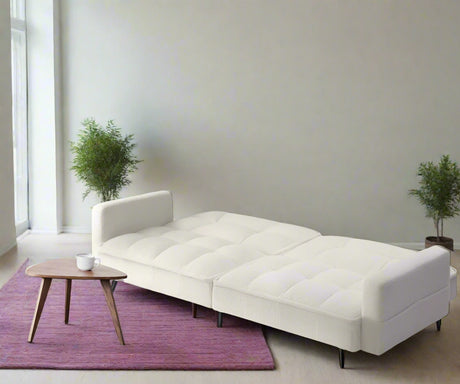 Amore Boucle Two in One 3 Seater Sofa Couch and Fold Out Futon Bed | Adjustable Luxury Futon Sofa Couch