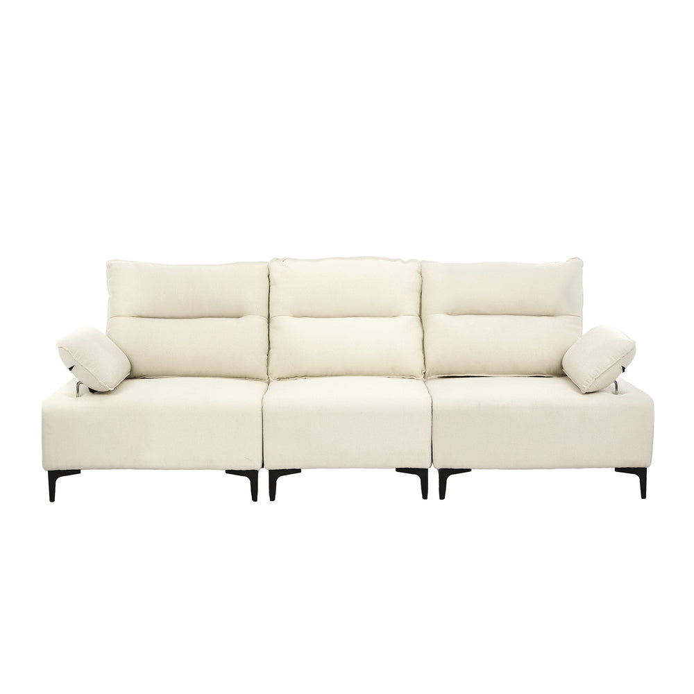 Valore Plush Fabric Modular Sofa Couch | Soft Chenille Fabric Modular Lounge Adjustable Armrests