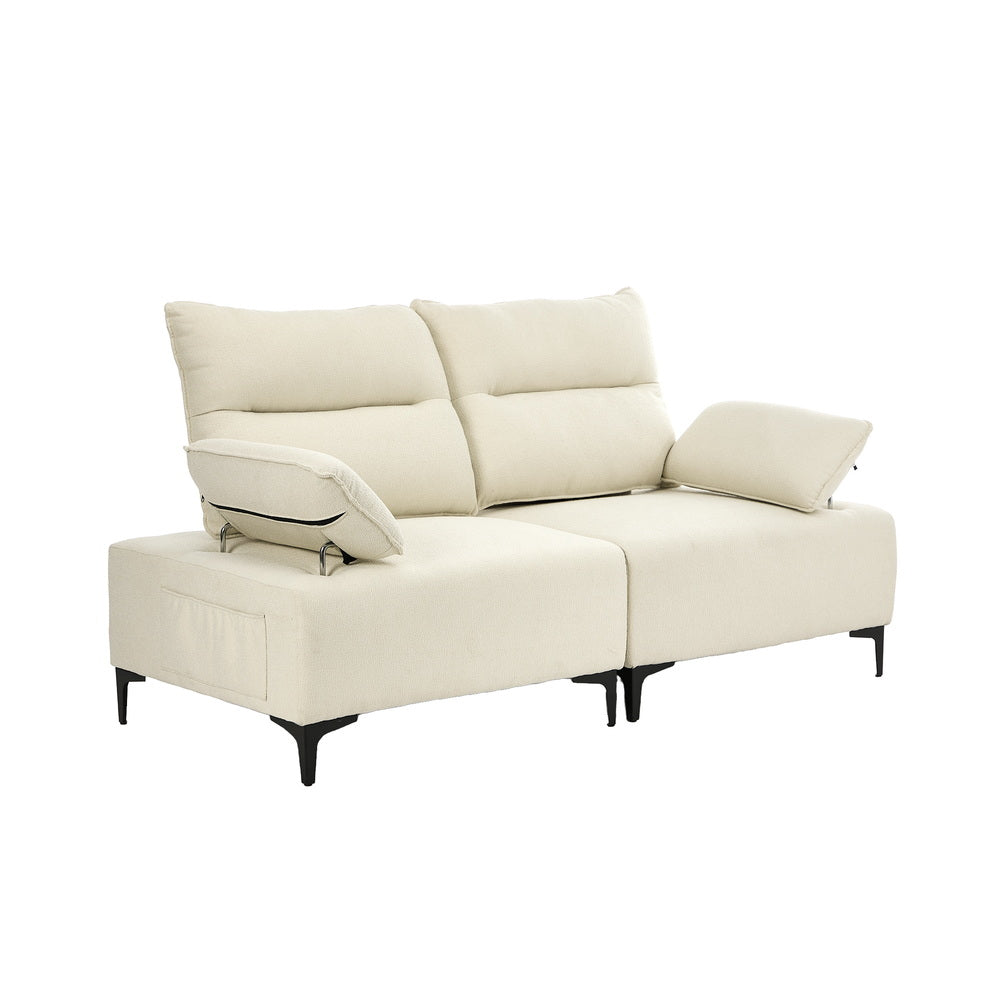 Valore Plush Fabric Modular Sofa Couch | Soft Chenille Fabric Modular Lounge Adjustable Armrests