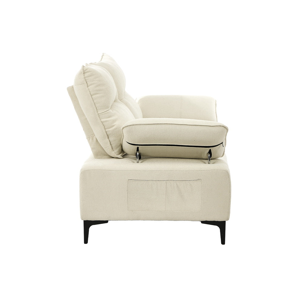 Valore Plush Fabric Modular Sofa Couch | Soft Chenille Fabric Modular Lounge Adjustable Armrests