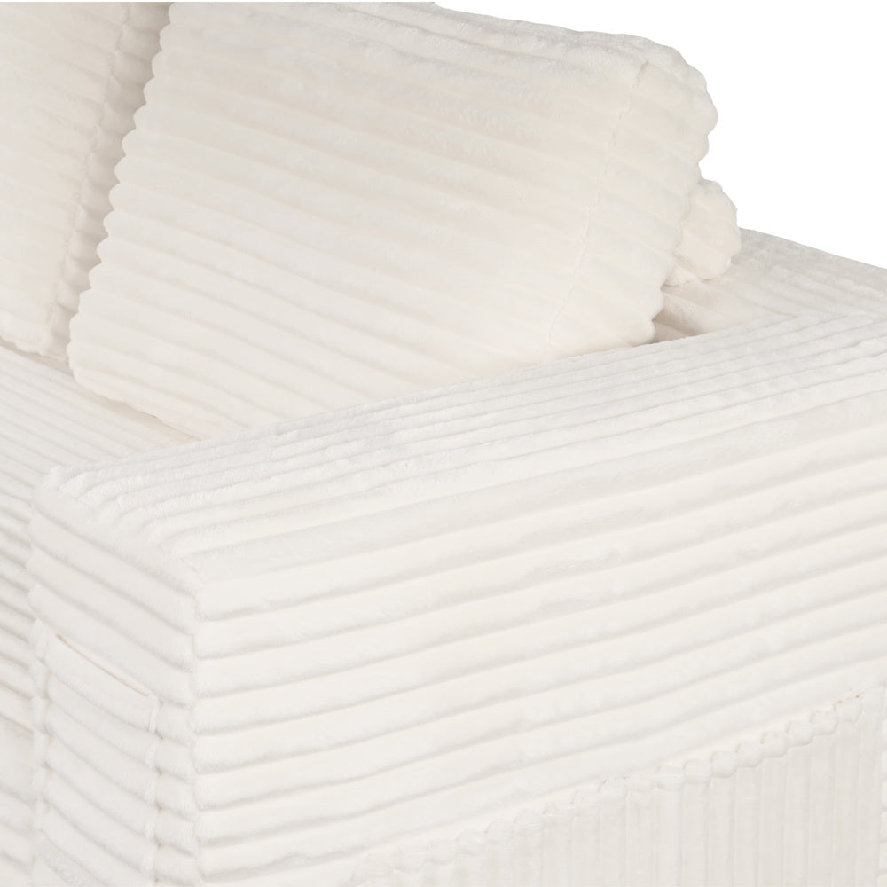 Allure Plush L Shape Frameless Sofa Lounge | 3.5 Seater Couduroy Super Soft Cloud Feel Sofa