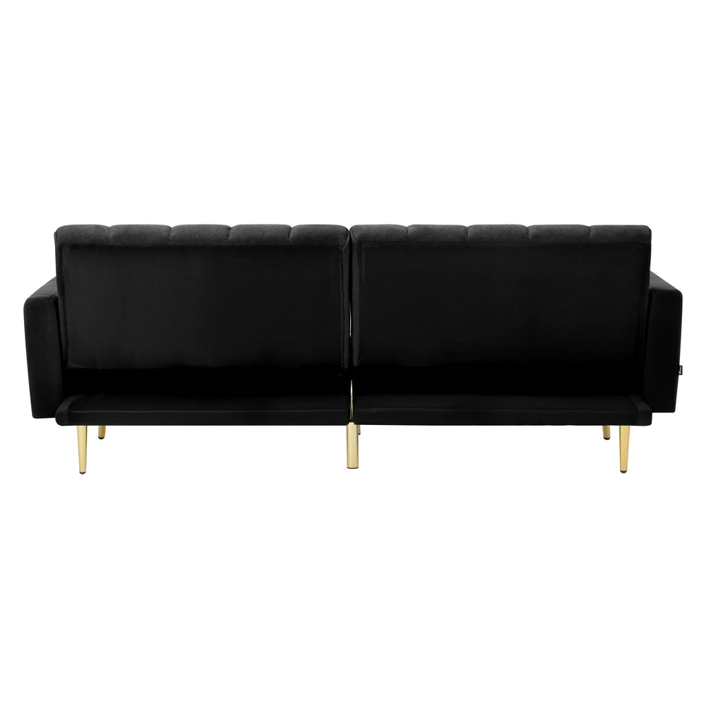 Lucrezia Velvet 3 Seater Sofa Couch and Fold Out Futon Bed | Adjustable Luxury Futon Sofa Couch