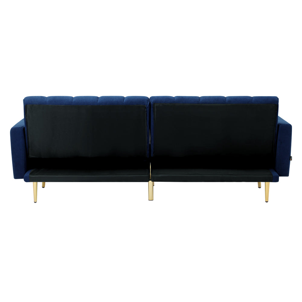 Lucrezia Velvet 3 Seater Sofa Couch and Fold Out Futon Bed | Adjustable Luxury Futon Sofa Couch
