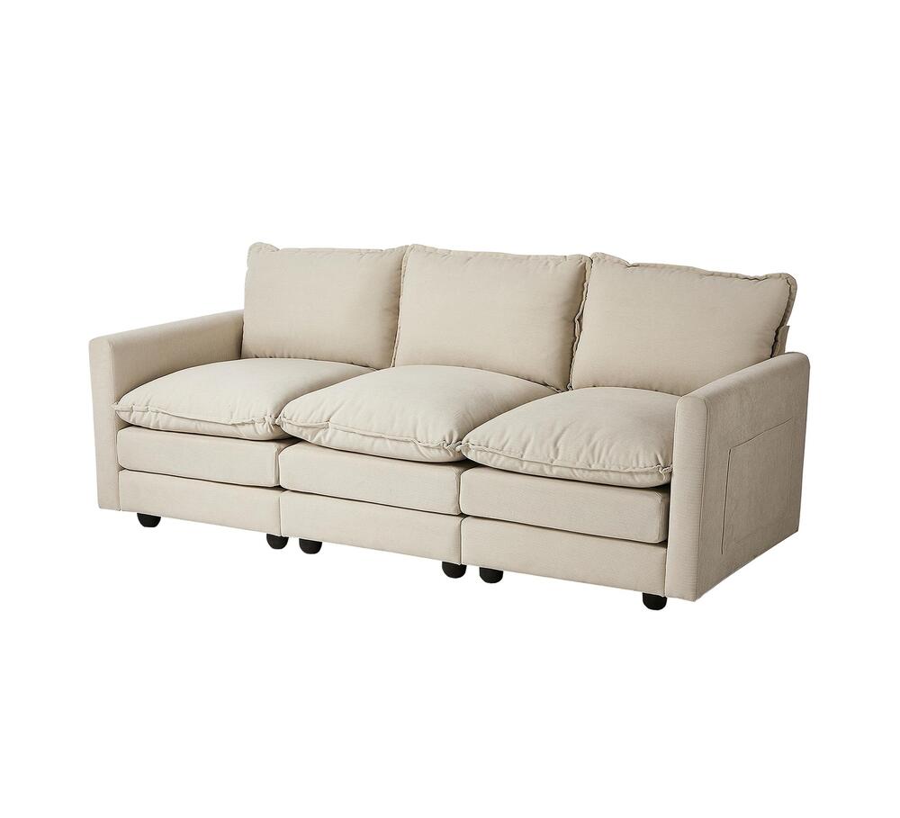 Nico Ultra Plush Fabric Modular Sofa Lounge | Soft Corduroy Fabric Modular Sofa Thick Cushions