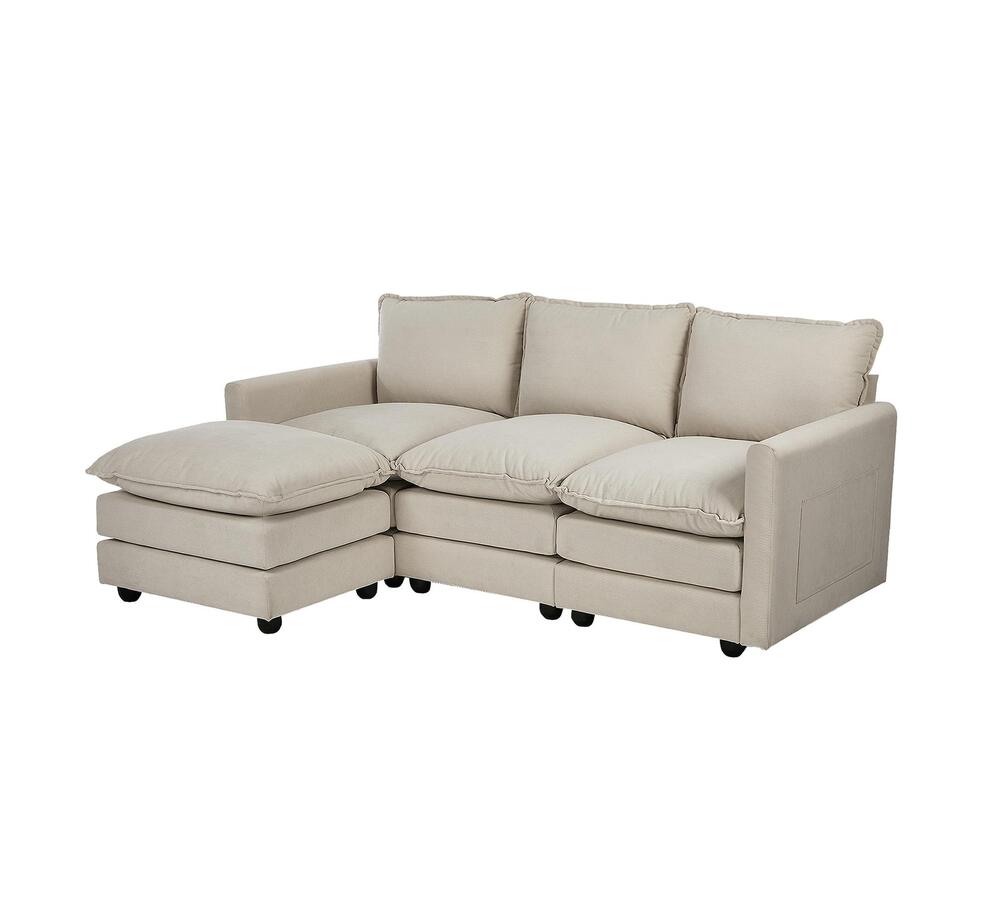 Nico Ultra Plush Fabric Modular Sofa Lounge | Soft Corduroy Fabric Modular Sofa Thick Cushions