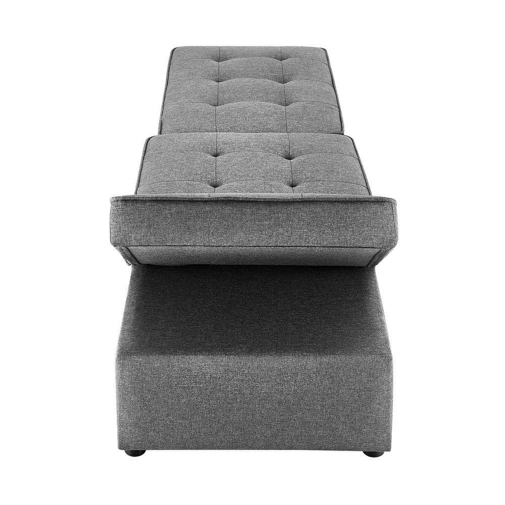 Palermo 4 in 1 Convertible Sofa Bed Ottoman | Multi Purpose Storage Couch Lounge Daybed