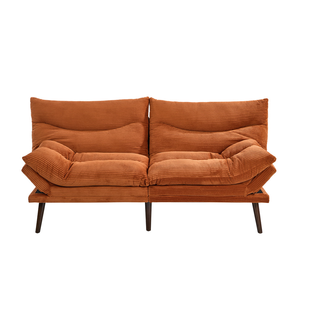 Palme 3 Seater Sofa Couch and Fold Out Futon Bed | Super Soft Adjustable Corduroy Futon Sofa Couch