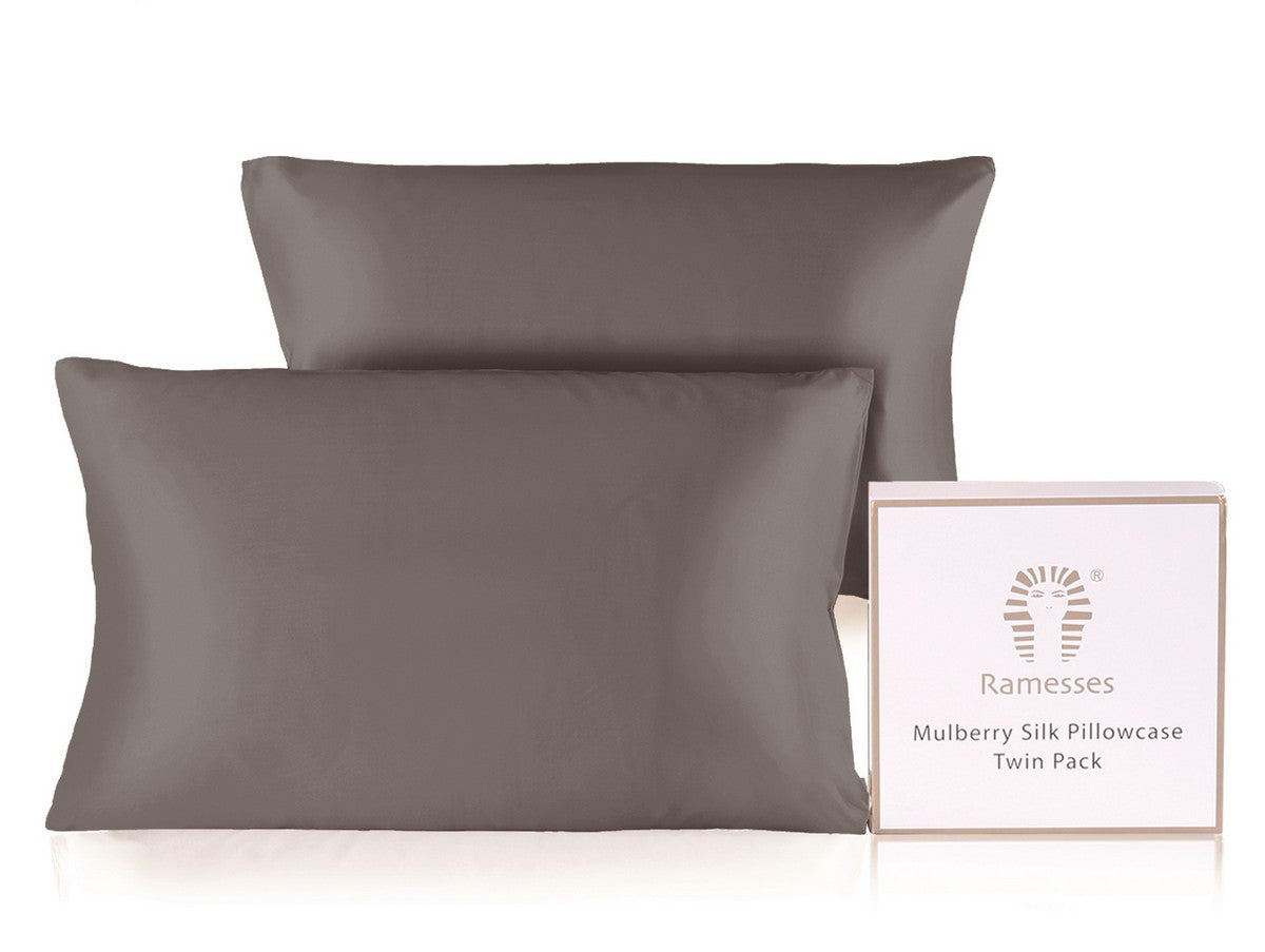 Ramesses Ultra Soft Premium Twin Pack Mulberry Silk Pillowcases