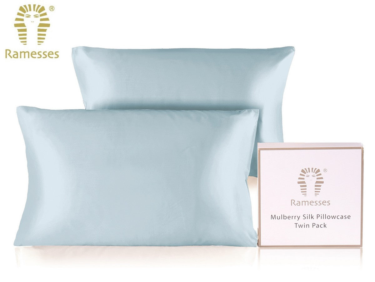 Ramesses Ultra Soft Premium Twin Pack Mulberry Silk Pillowcases