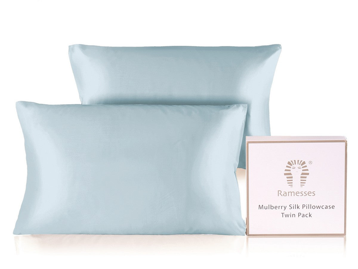 Ramesses Ultra Soft Premium Twin Pack Mulberry Silk Pillowcases