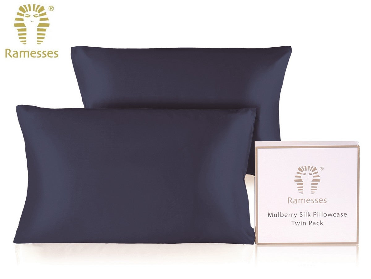 Ramesses Ultra Soft Premium Twin Pack Mulberry Silk Pillowcases