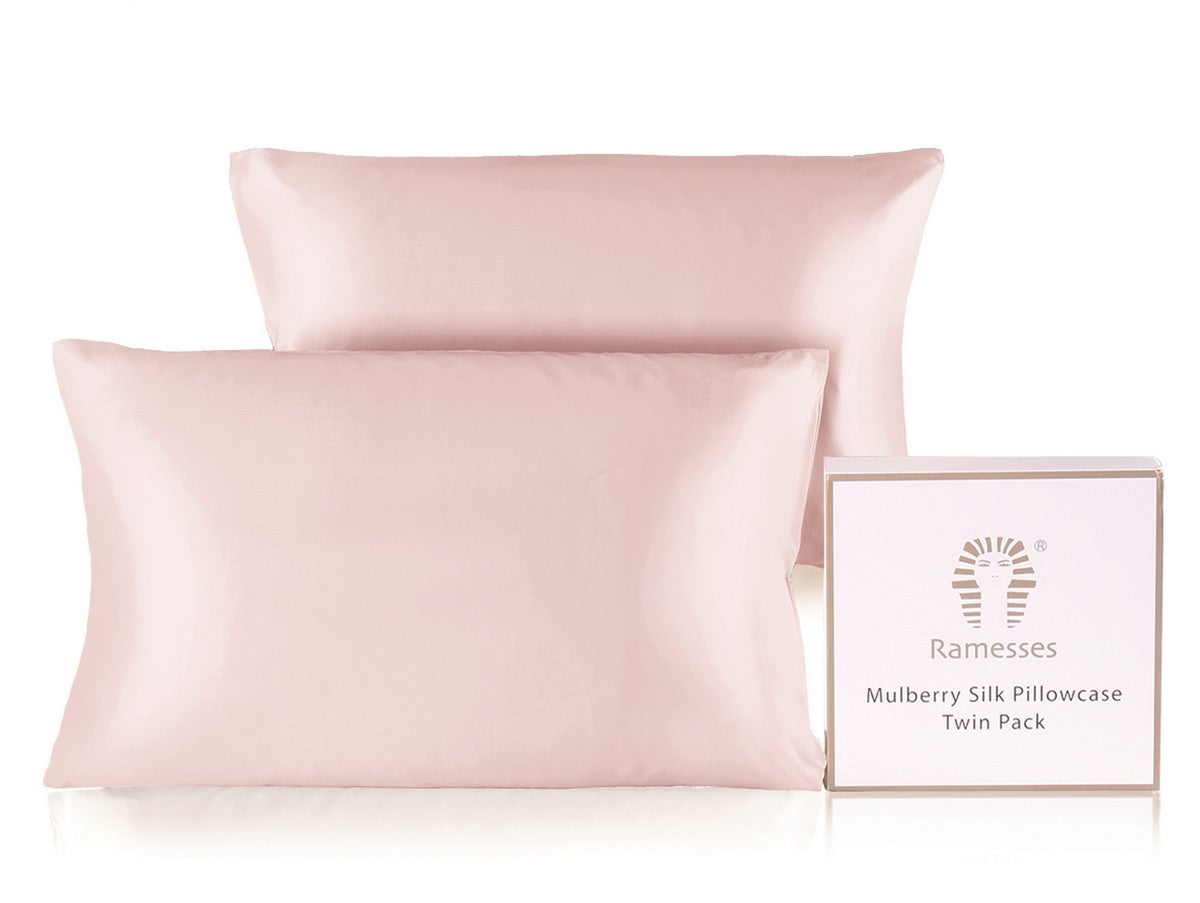 Ramesses Ultra Soft Premium Twin Pack Mulberry Silk Pillowcases