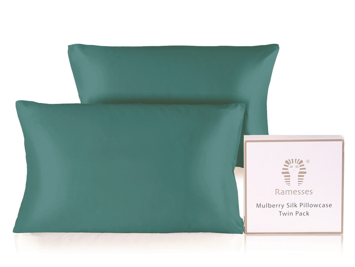 Ramesses Ultra Soft Premium Twin Pack Mulberry Silk Pillowcases