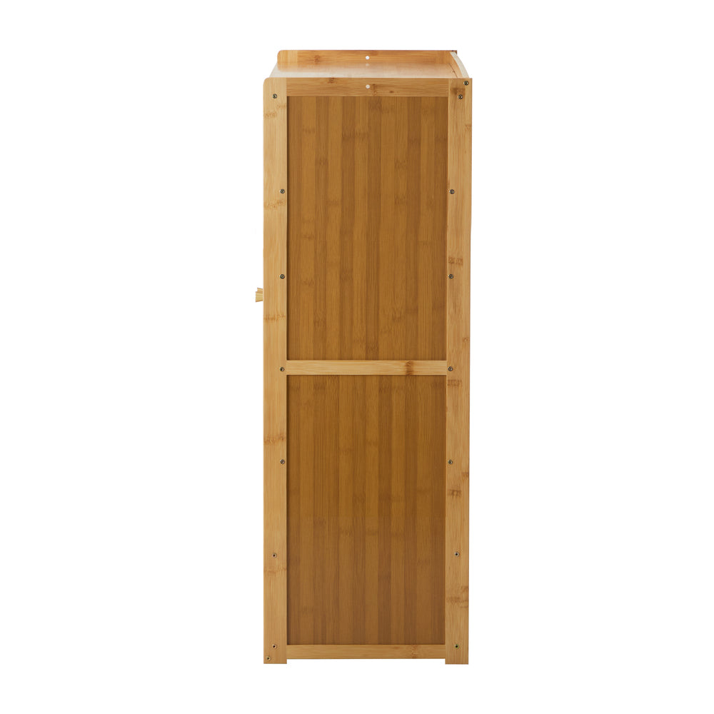 Bamboo Centrum Modern 30-70 Pair Shoe Cabinet | Rattan Style Bamboo Shoe Storage Organiser