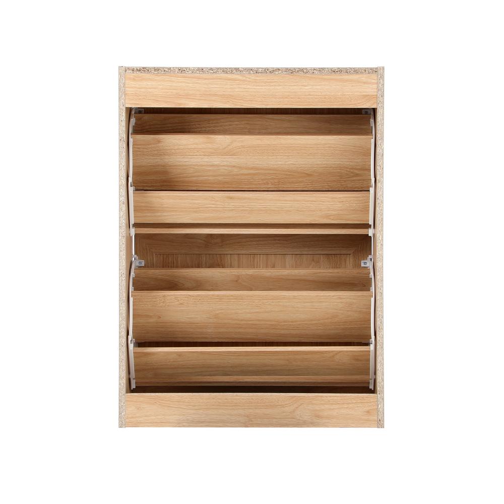Abruzzi Genuine Rattan Shoe Storage Cabinet | Modern Elegant Wooden Shoe Rack Storage Organiser