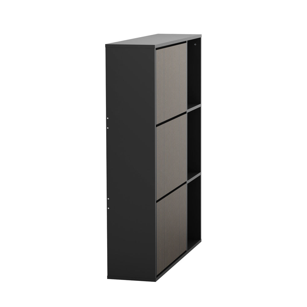 Amaro Noire Shoe Rack Cabinet and Display Unit | Two In One 30 Pair Shoe Storage Unit and Shelves