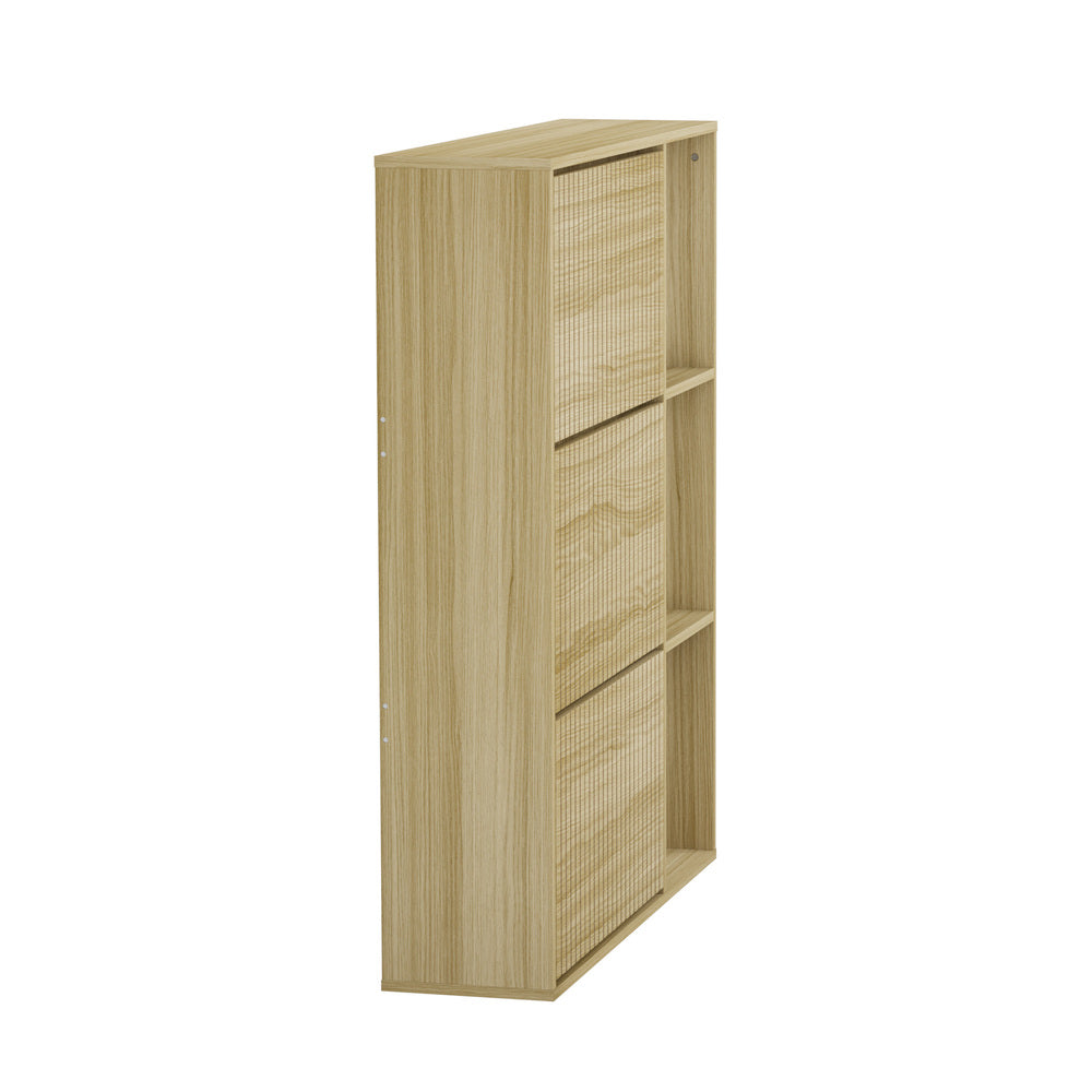 Amaro Noire Shoe Rack Cabinet and Display Unit | Two In One 30 Pair Shoe Storage Unit and Shelves