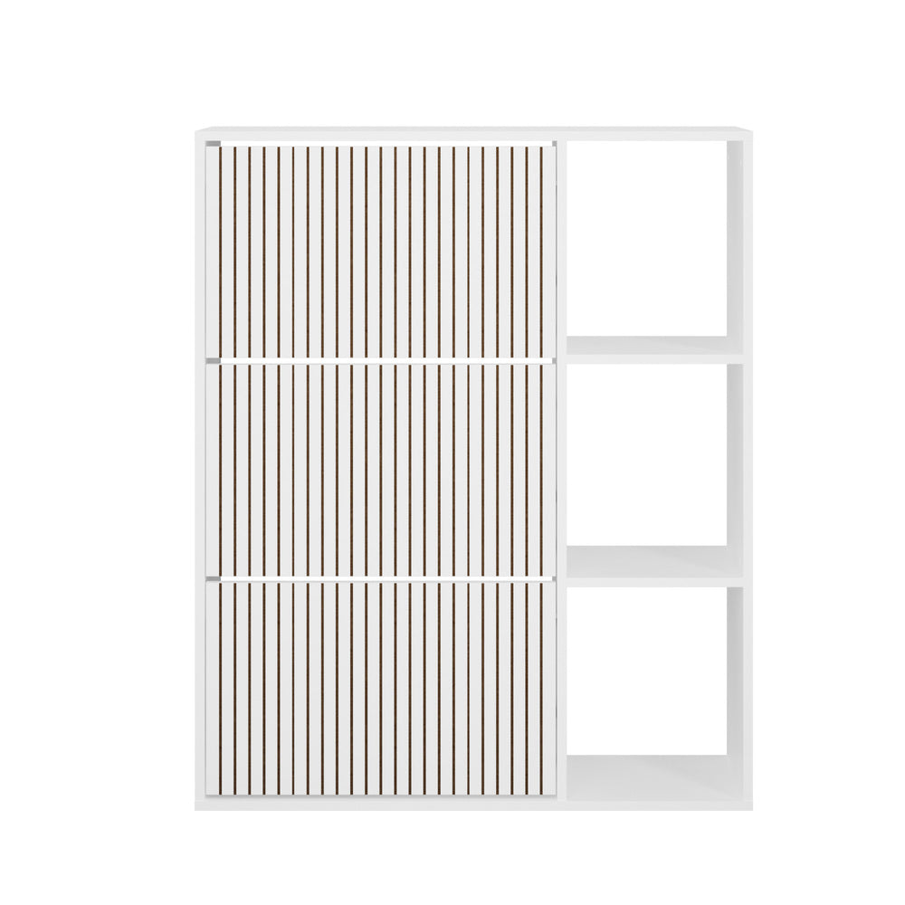 Amaro Noire Shoe Rack Cabinet and Display Unit | Two In One 30 Pair Shoe Storage Unit and Shelves