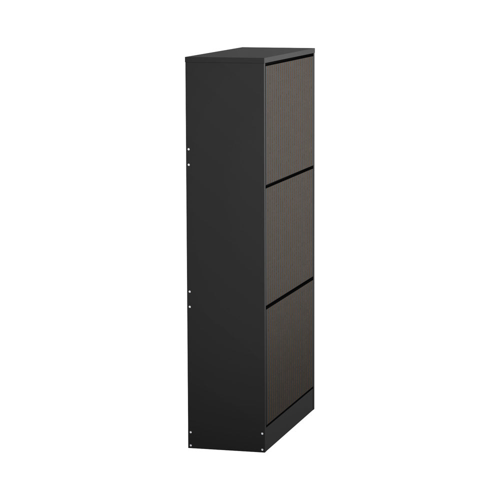 Amaro Noire Shoe Rack Cabinet | Modern Feature 30 Pair Shoe Storage Unit