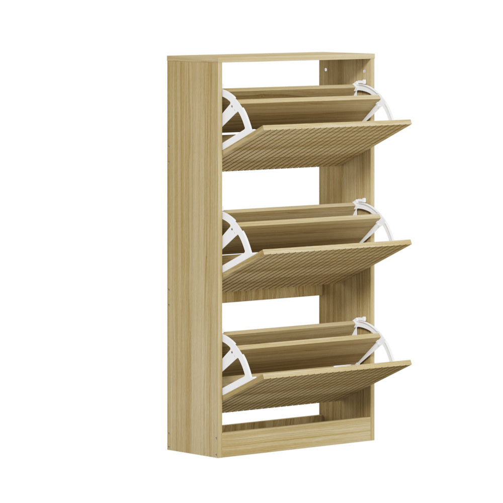 Amaro Noire Shoe Rack Cabinet | Modern Feature 30 Pair Shoe Storage Unit